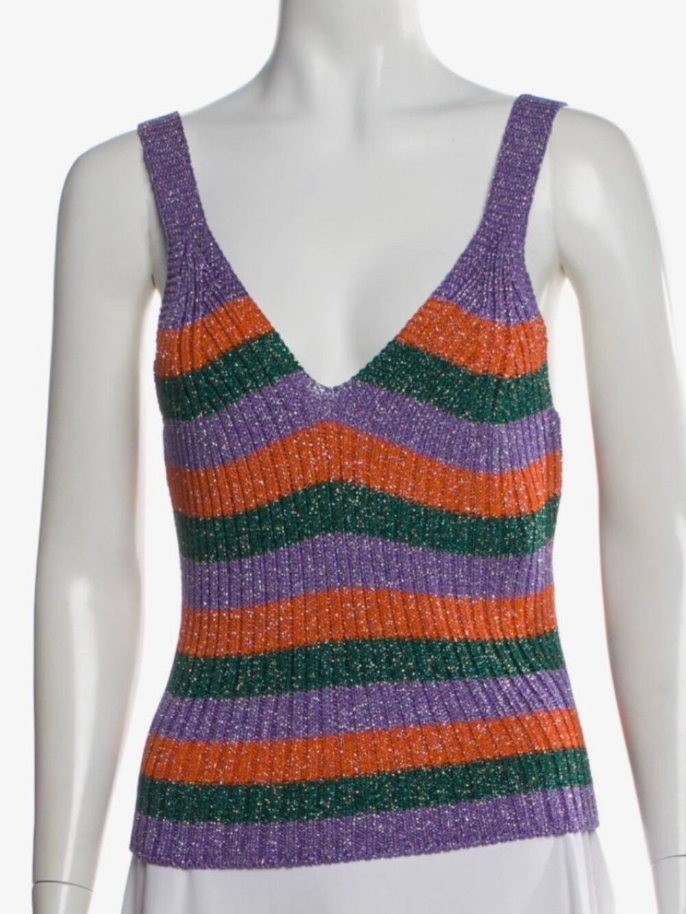 Ganni Striped Tank Top